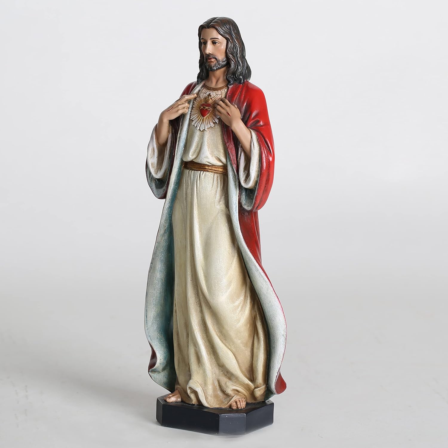 BC Catholic Sacred Heart of Jesus Statue 10 Inch Religious Indoor Decor