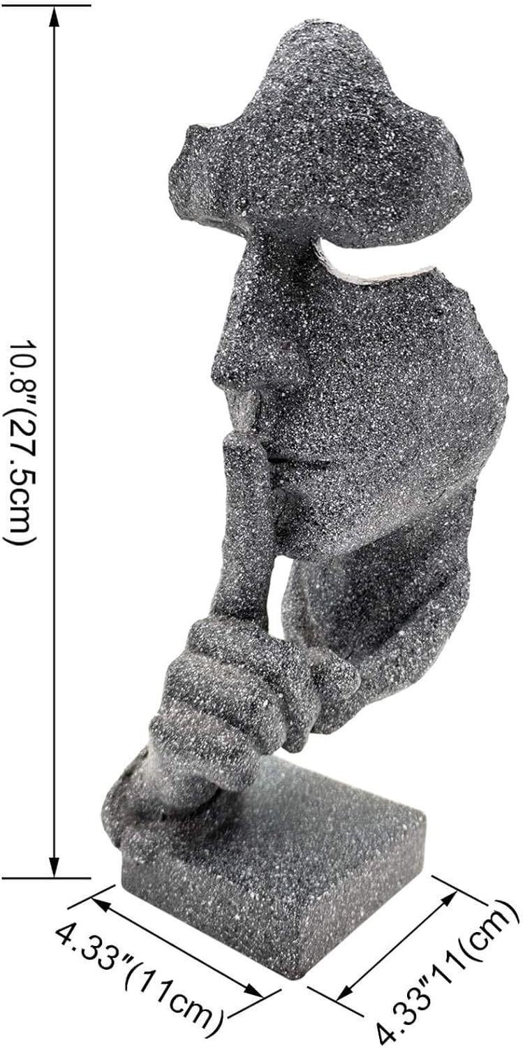 Thinker Statue Keep Silence Office Decor Sculpture 1