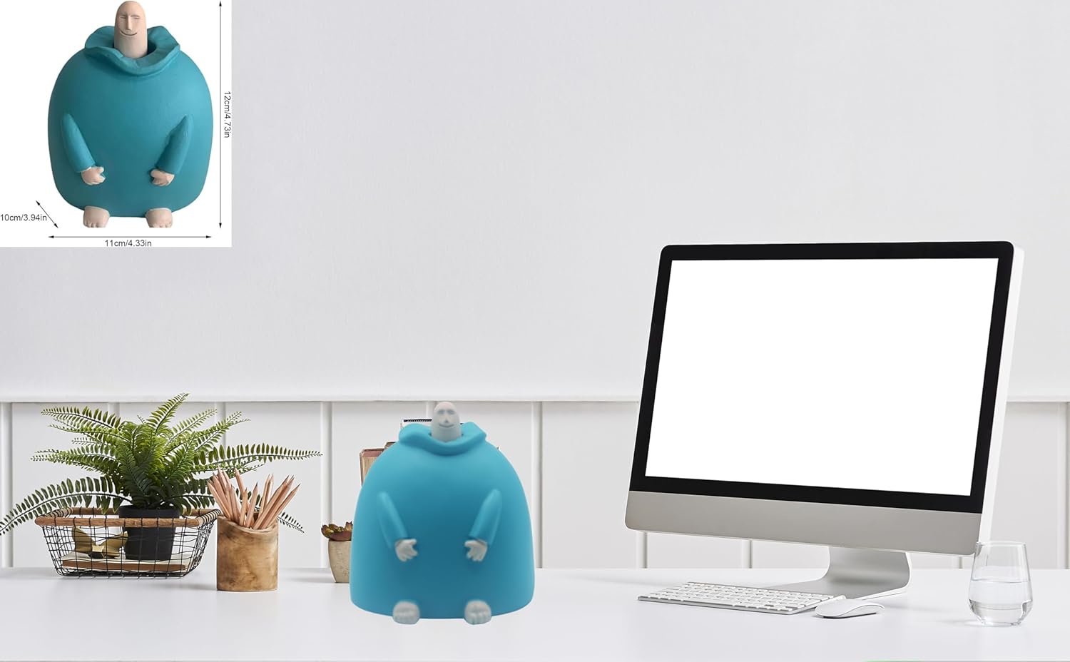 Funny Smiling Middle Finger Statue Desk Decor