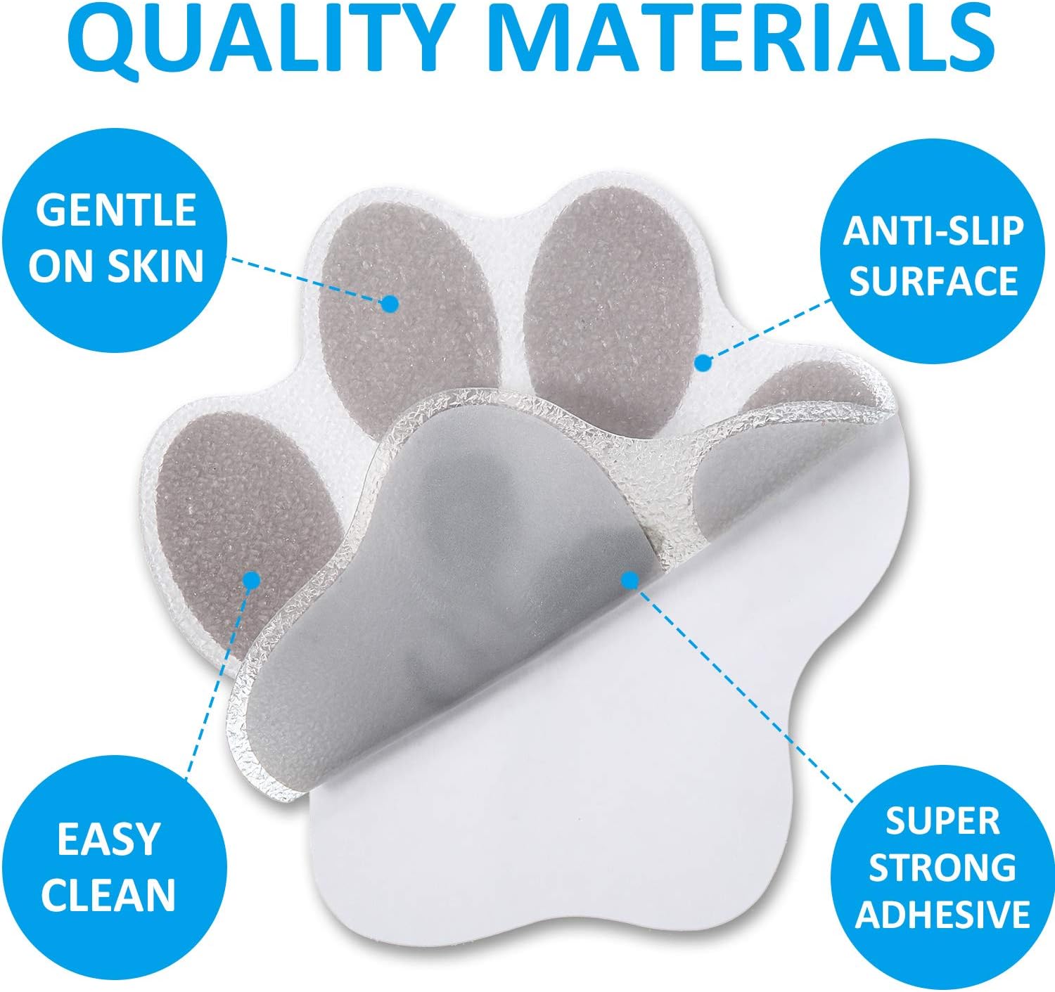 Mudder Non Slip Bathtub Stickers for Safety and Style Gray