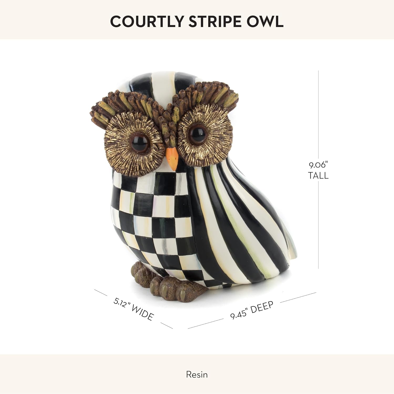 MACKENZIE-CHILDS Fall Owl Decor Statue