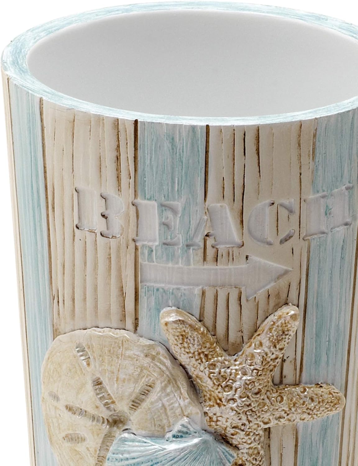 Zenna Home Seaside Serenity Tumbler with Shell Design TealIvory