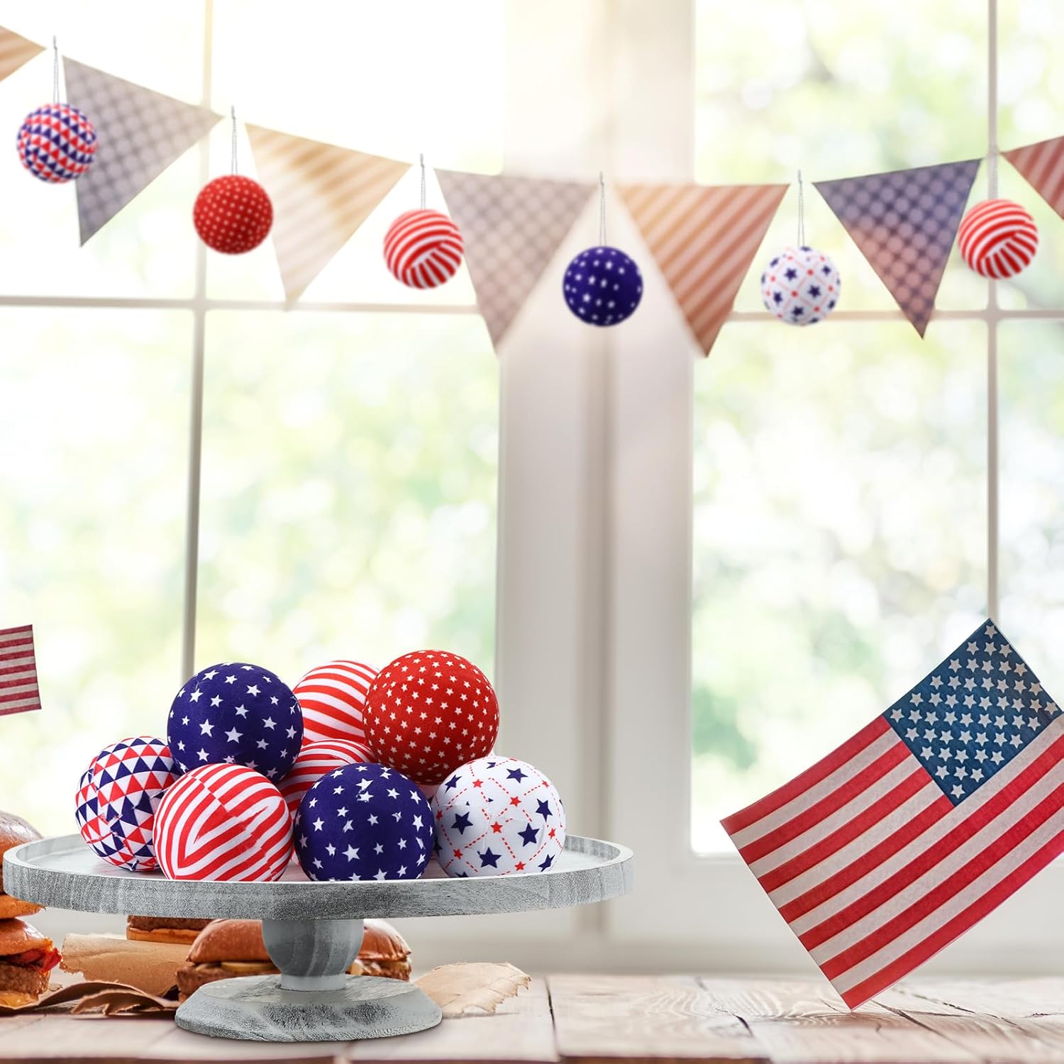 Ceenna 12 Pcs 236 Inch Patriotic Decorative Balls 1