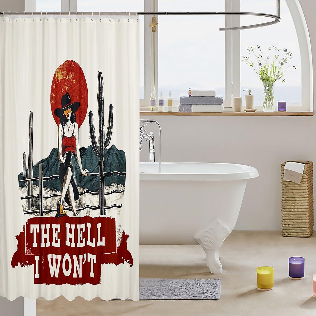 Feelyou Wild West Shower Curtain Set 72x84