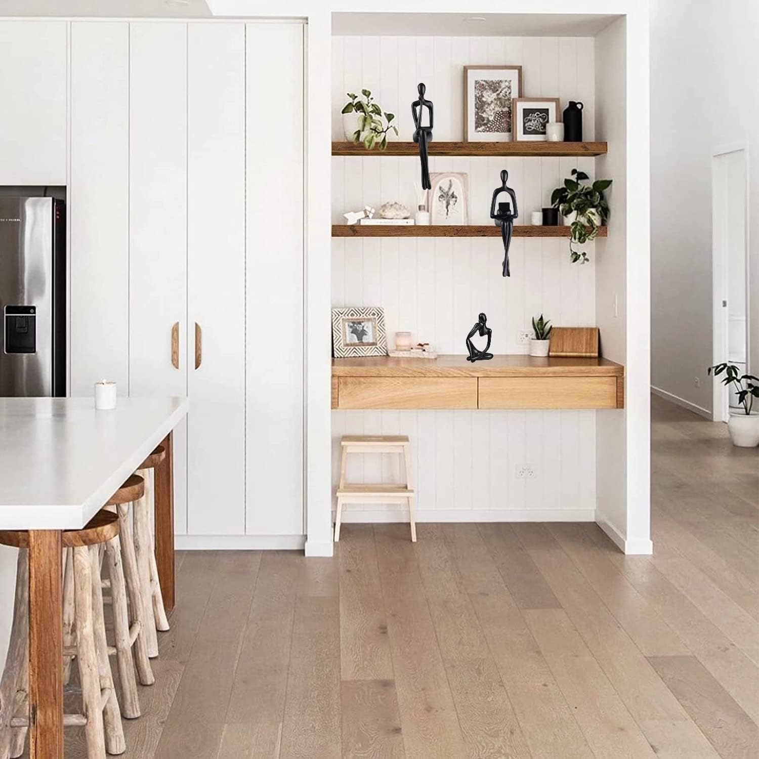 Prettidecor Thinker Statue Set of 3 Modern Abstract Resin Decor