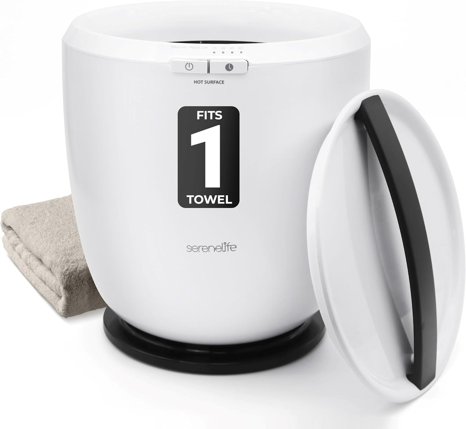 SereneLife Counter Towel Warmer with Custom Fragrance - 12L Bucket Auto Shut Off Fits Large Towels Bathrobes