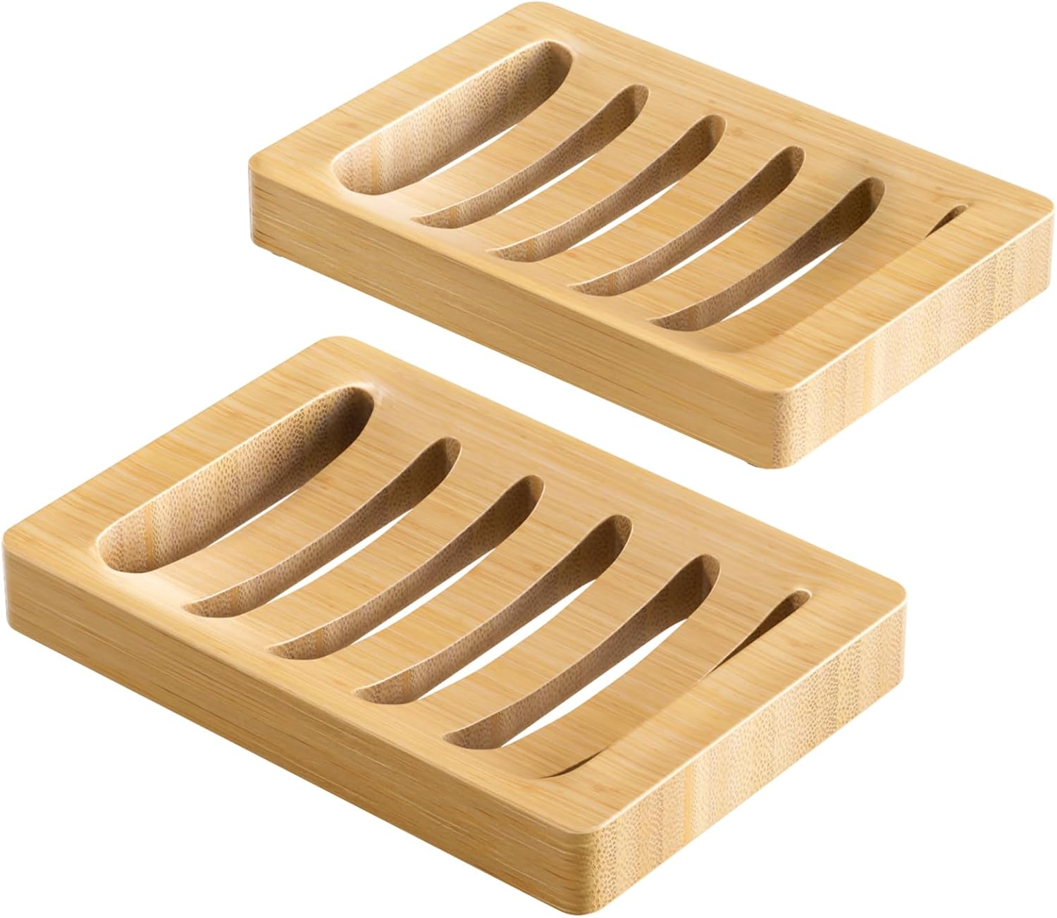 AmazerBath Bamboo Soap Dish 2 Pack