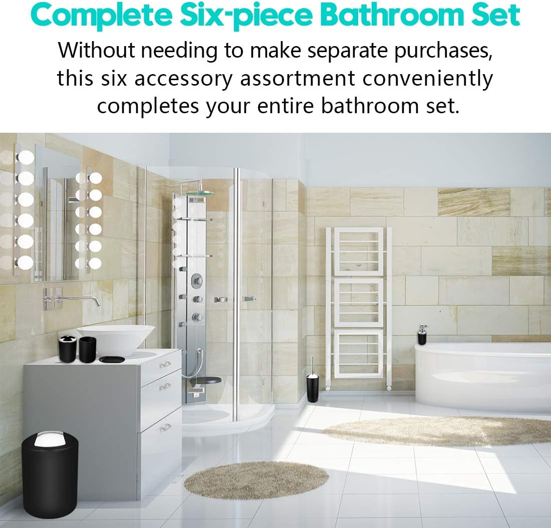 Papillon 6-Piece Stylish Bathroom Accessory Set