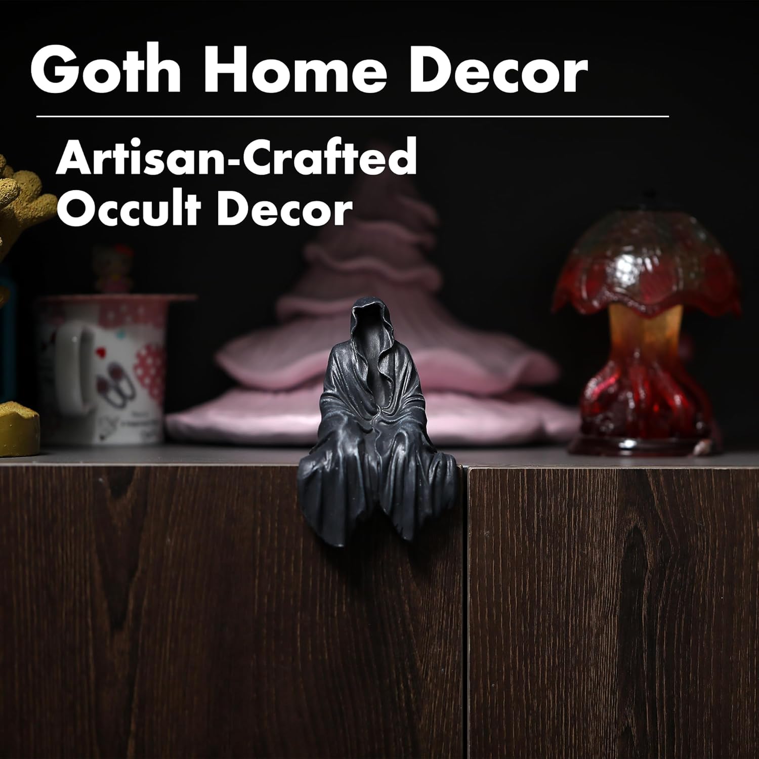Tabletop Gothic Figurine Grim Reaper Statue - 59 Inch