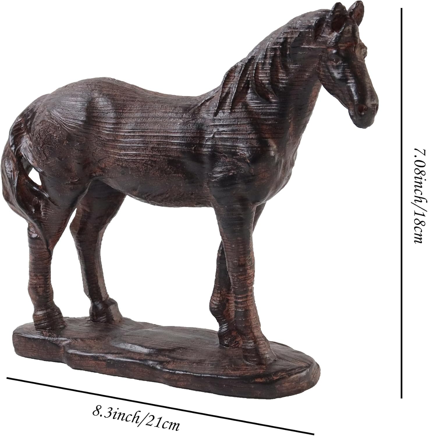 Hymmah Horse Statue Home Decor Rustic Decor Sculpture