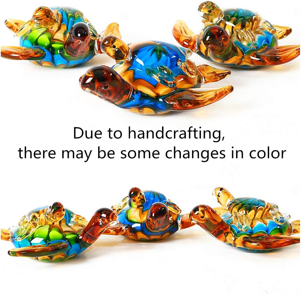 EUSTUMA Hand Blown Glass Sea Turtle Ornament