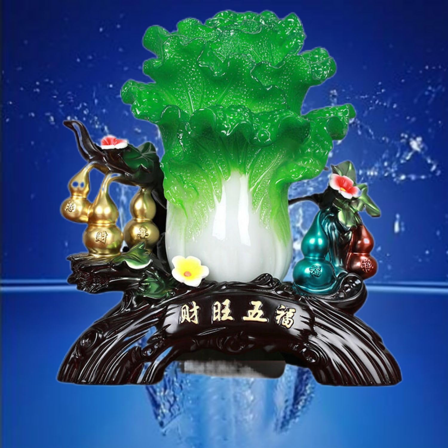 Feng Shui Wealth Jade Bausch Sculpture for Home Office -892