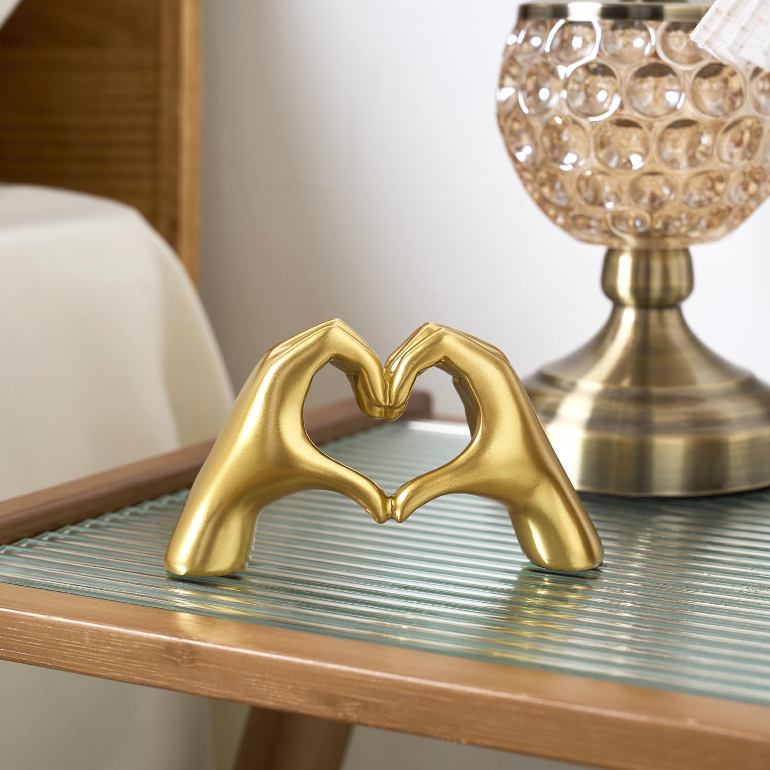 Heart Hands Sculpture Decor for Bedroom and Office