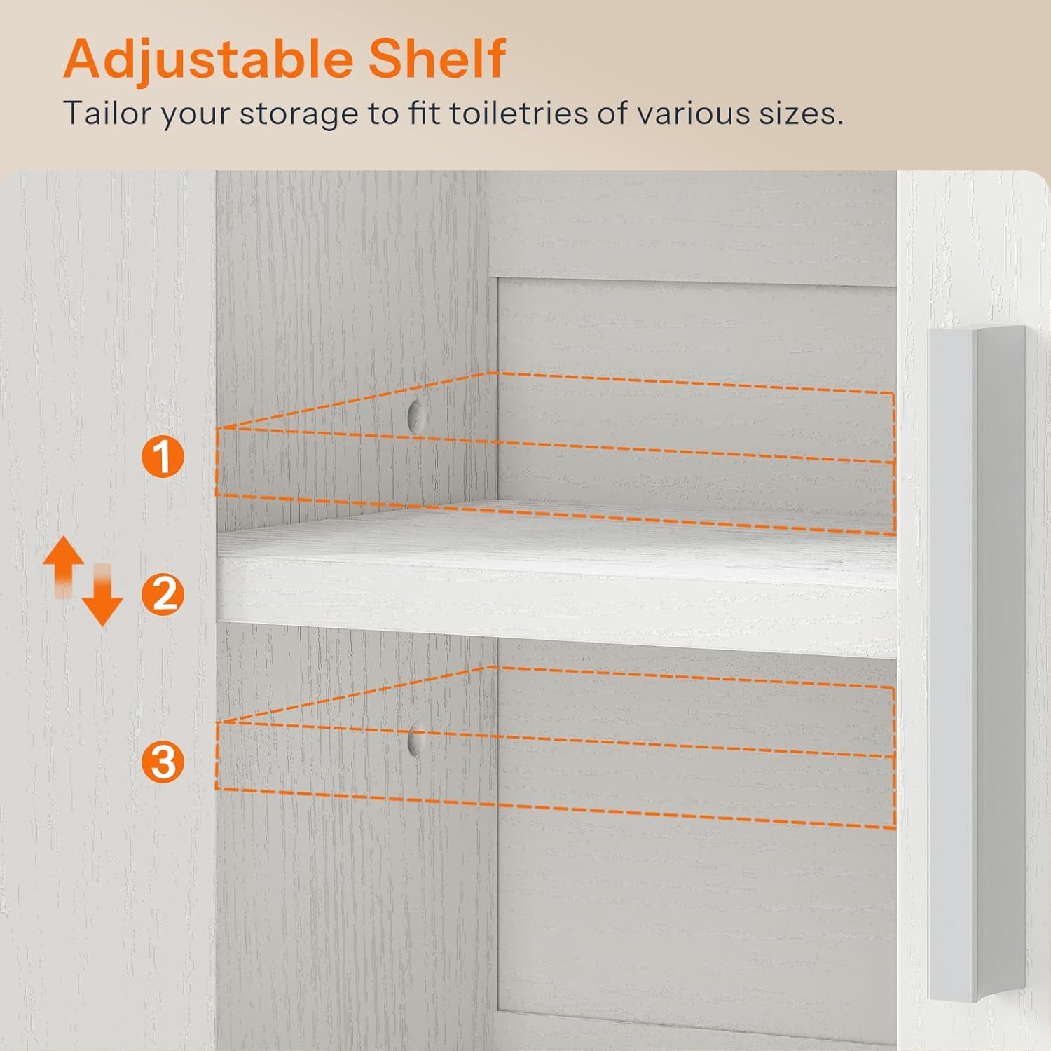 HOOBRO Wall Cabinet for Bathroom Medicine Cabinet White