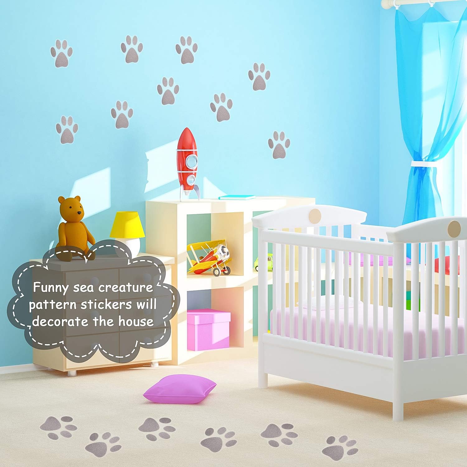 Mudder Non Slip Bathtub Stickers for Safety and Style Gray