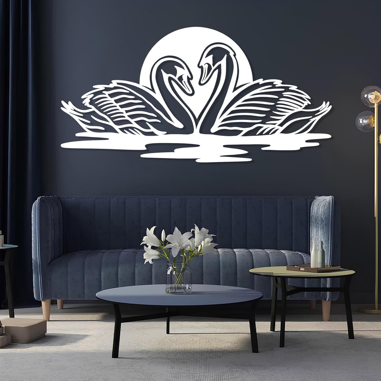 LARNT Romantic Couple Swans Wall Decor