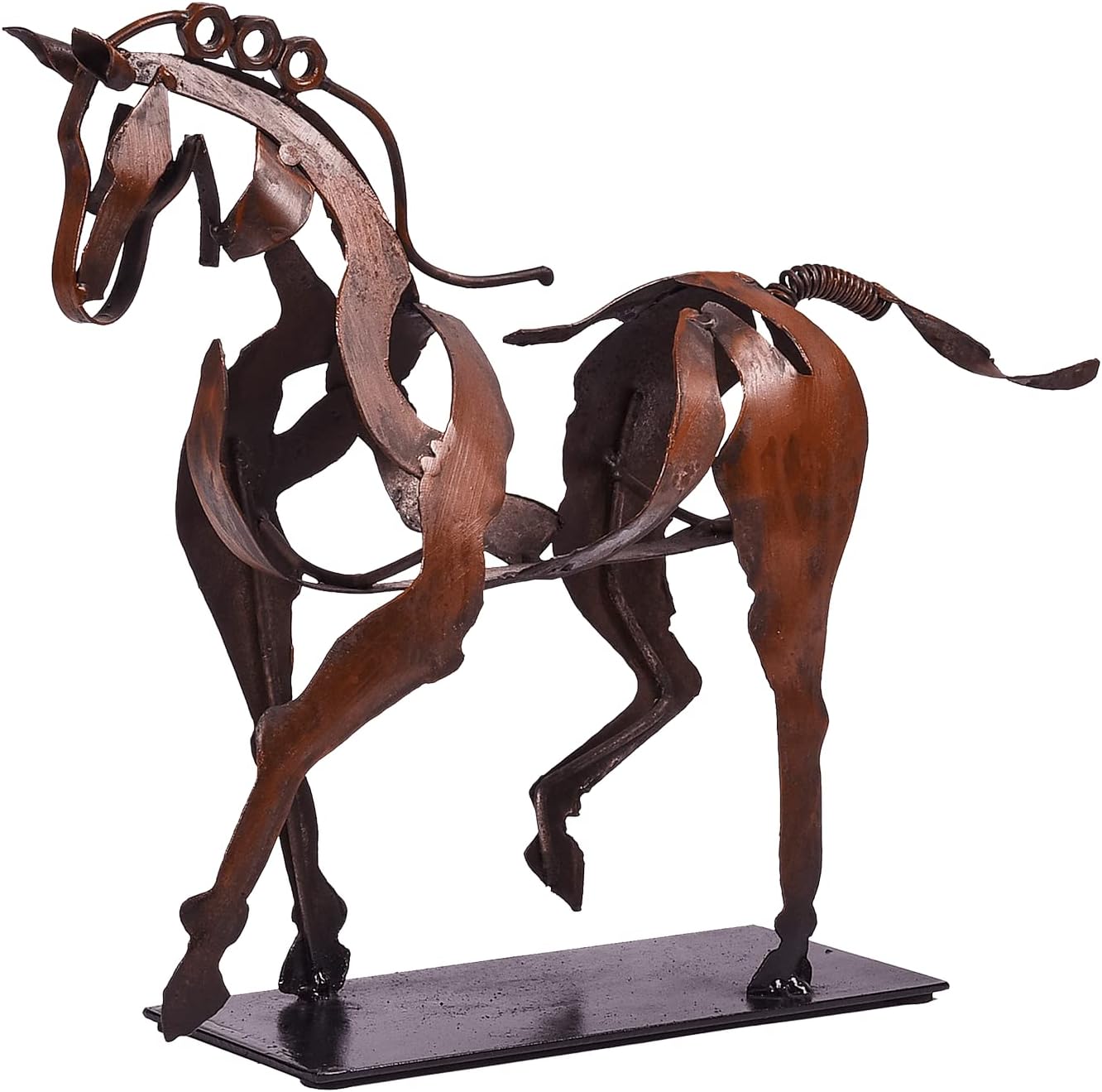 Handmade Horse Statue - Rustic Decor for Home and Office Brown