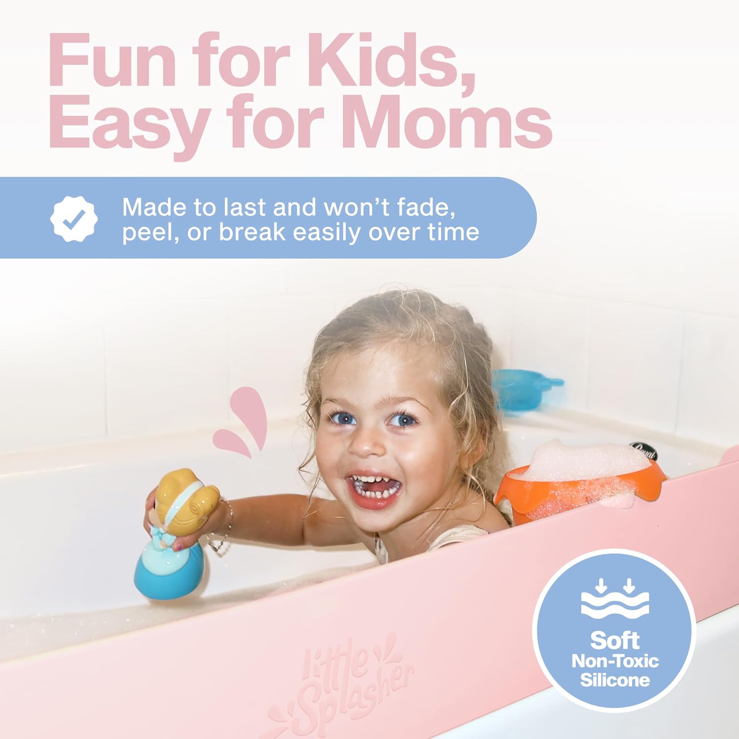 Little Splasher PlayPad - Bath Tub Splash Guard with Suction Cups