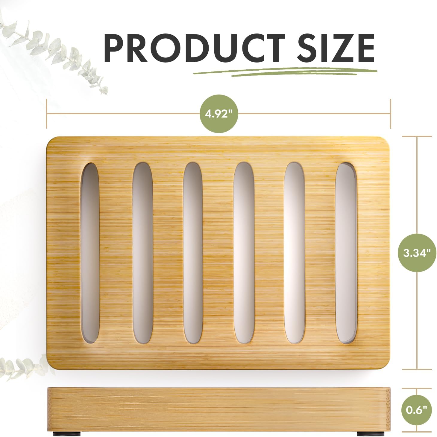 AmazerBath Bamboo Soap Dish 2 Pack