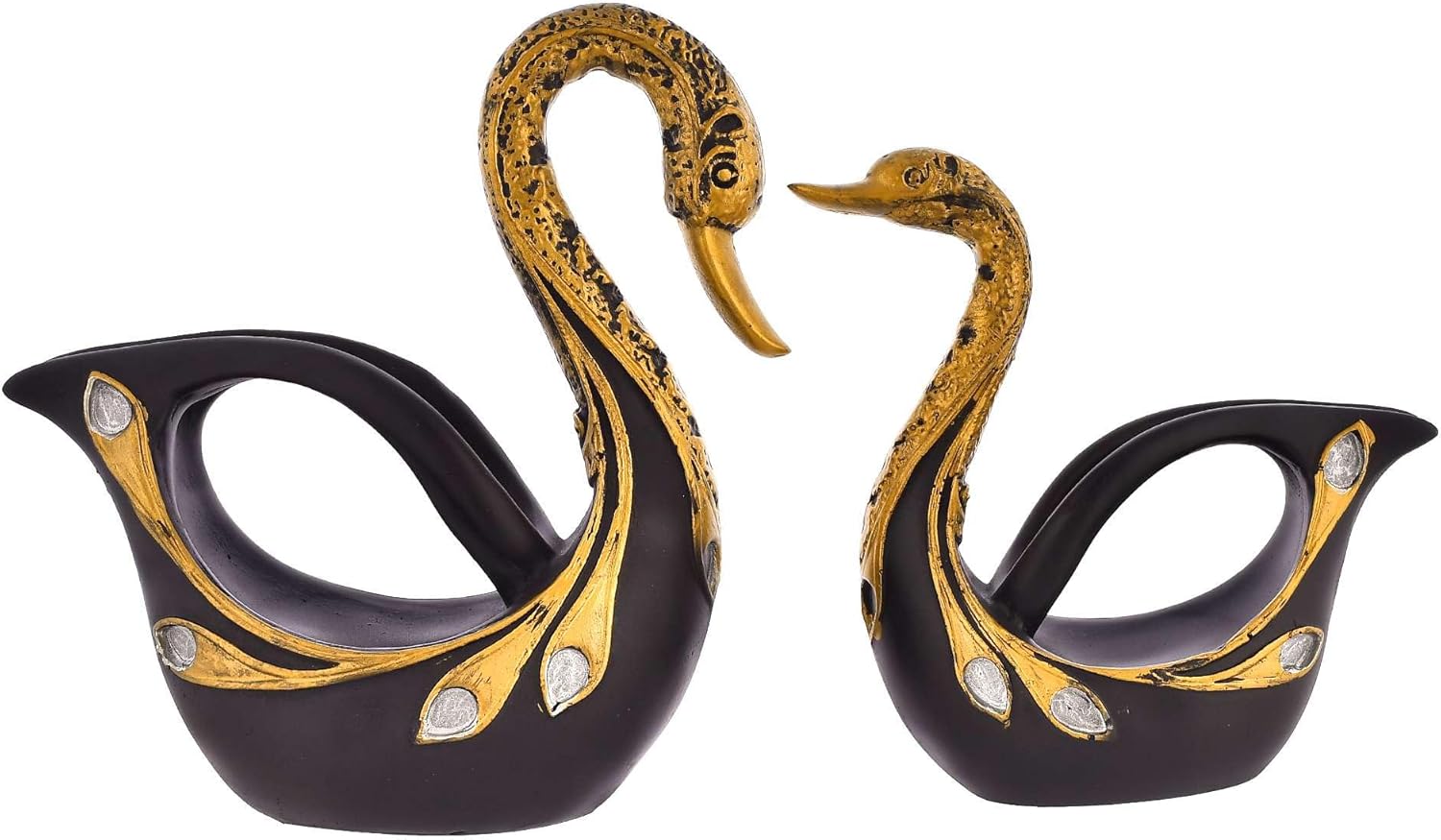 ShubhEnterprisesUS Swan Pair Sculpture for Home Decor Showpiece