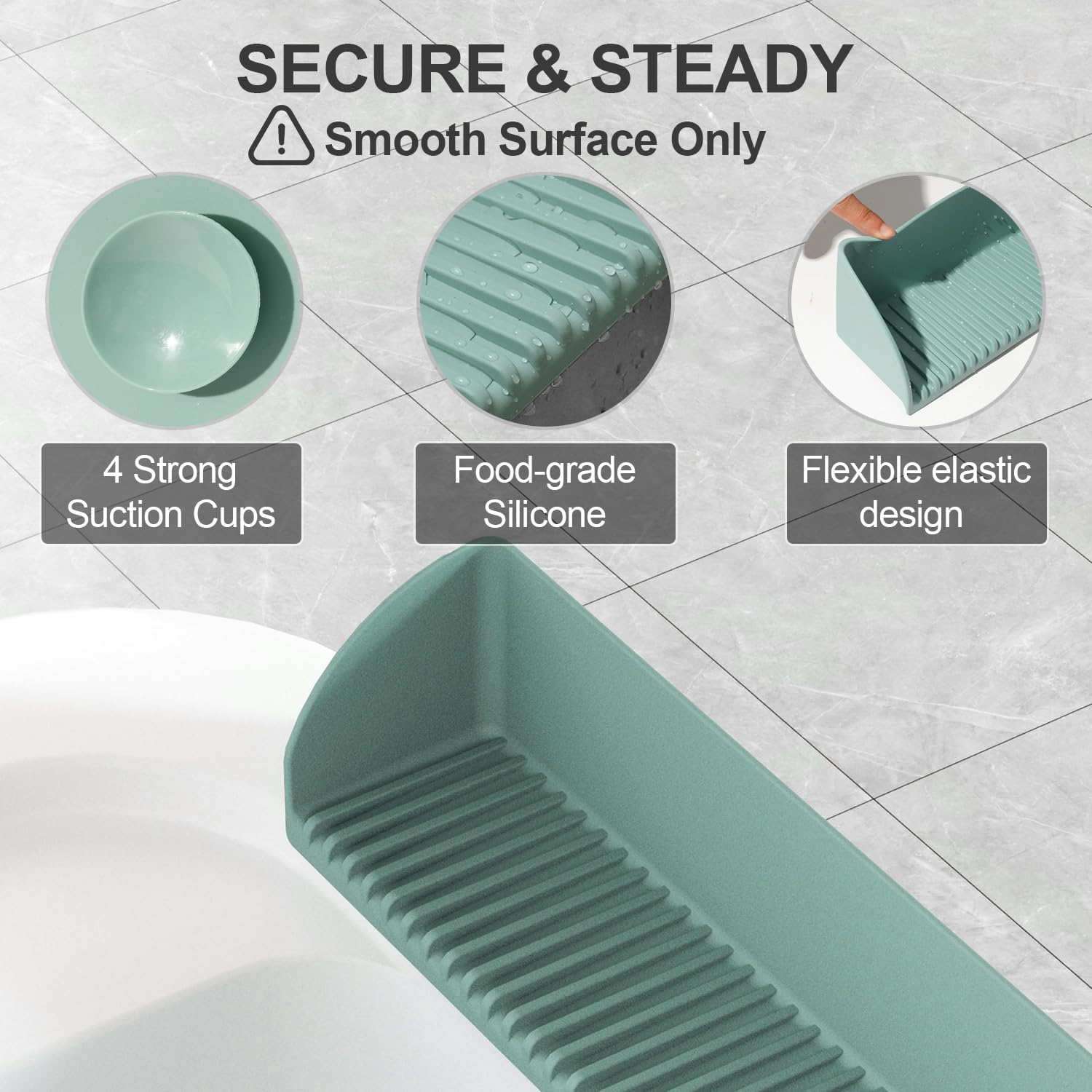 Roslim 2Pack Silicone Splash Guard with 4 Suction Cups 1
