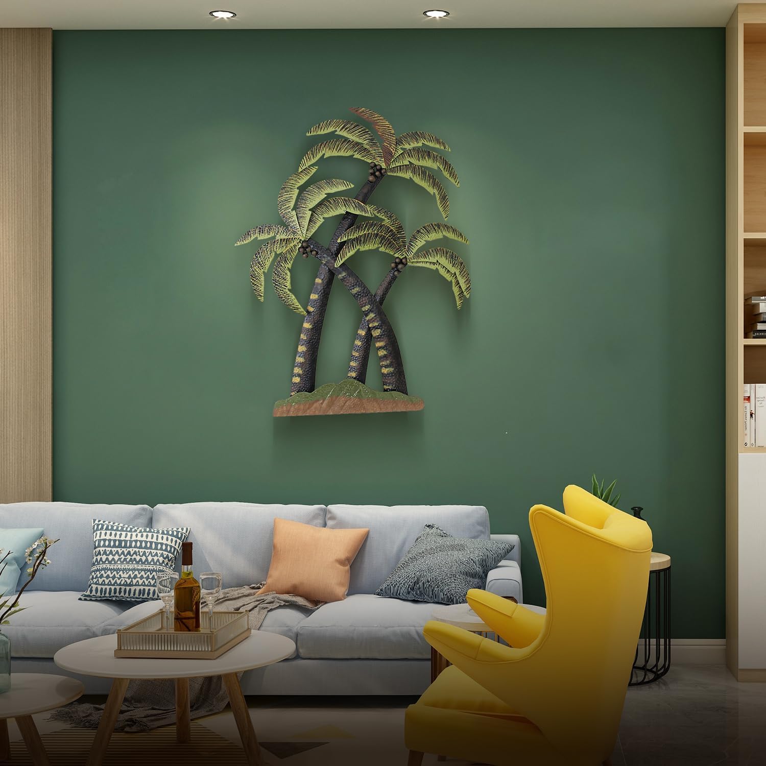Aixinhai Palm Tree Metal Wall Art Tropical Decor
