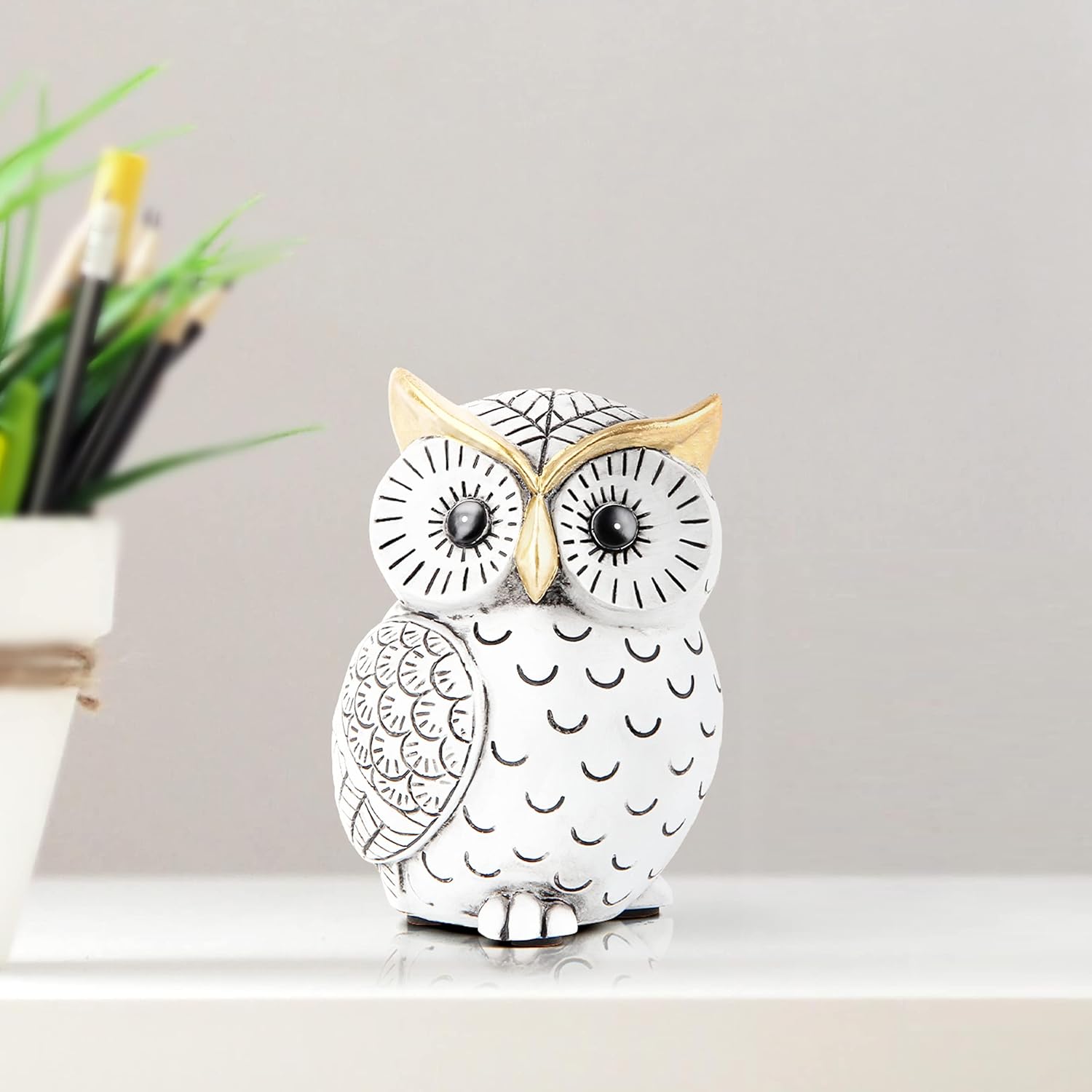 Smadeer Owl Statue Home Decor Accents