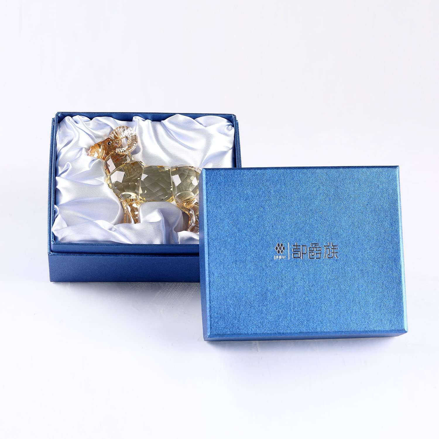 Realistic K9 Crystal Goat Home Decor Statue Gold