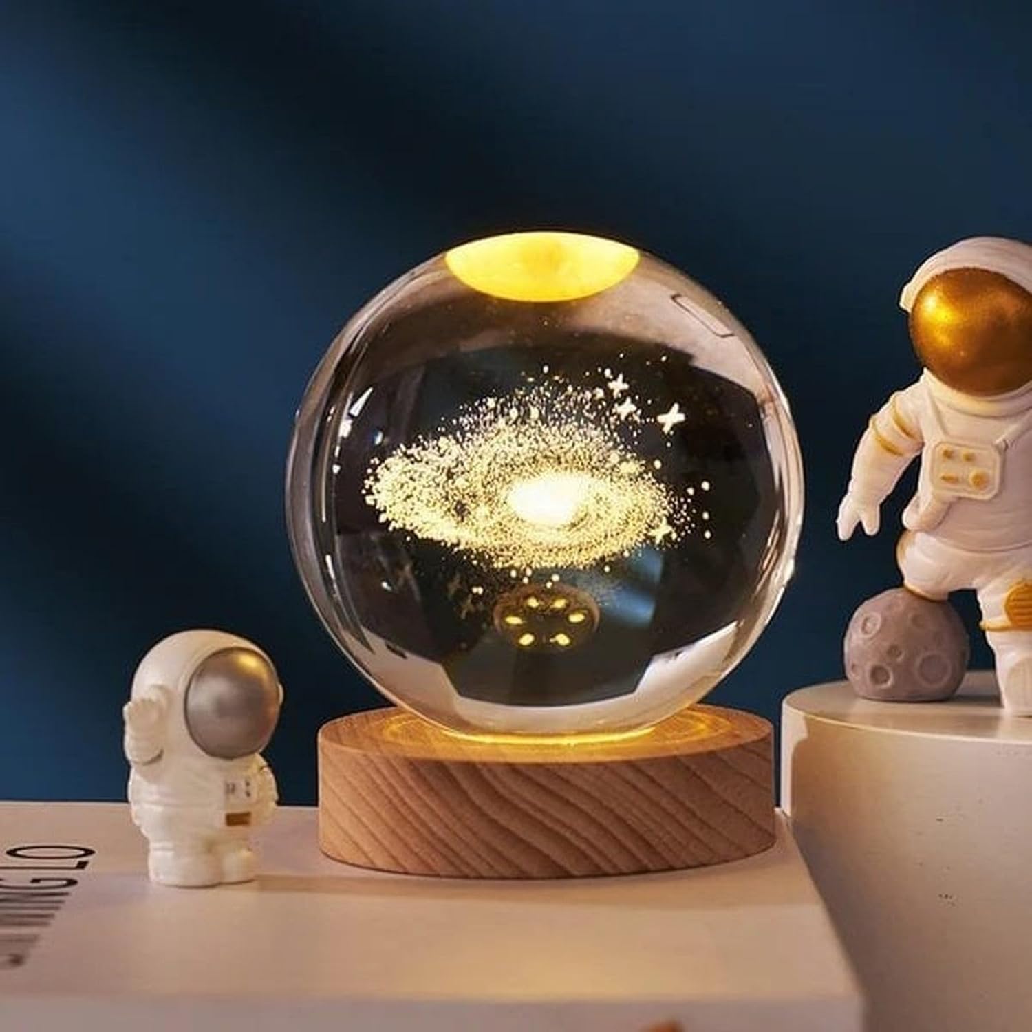 3D Solar System Crystal Ball Sculpture Home Decor 1