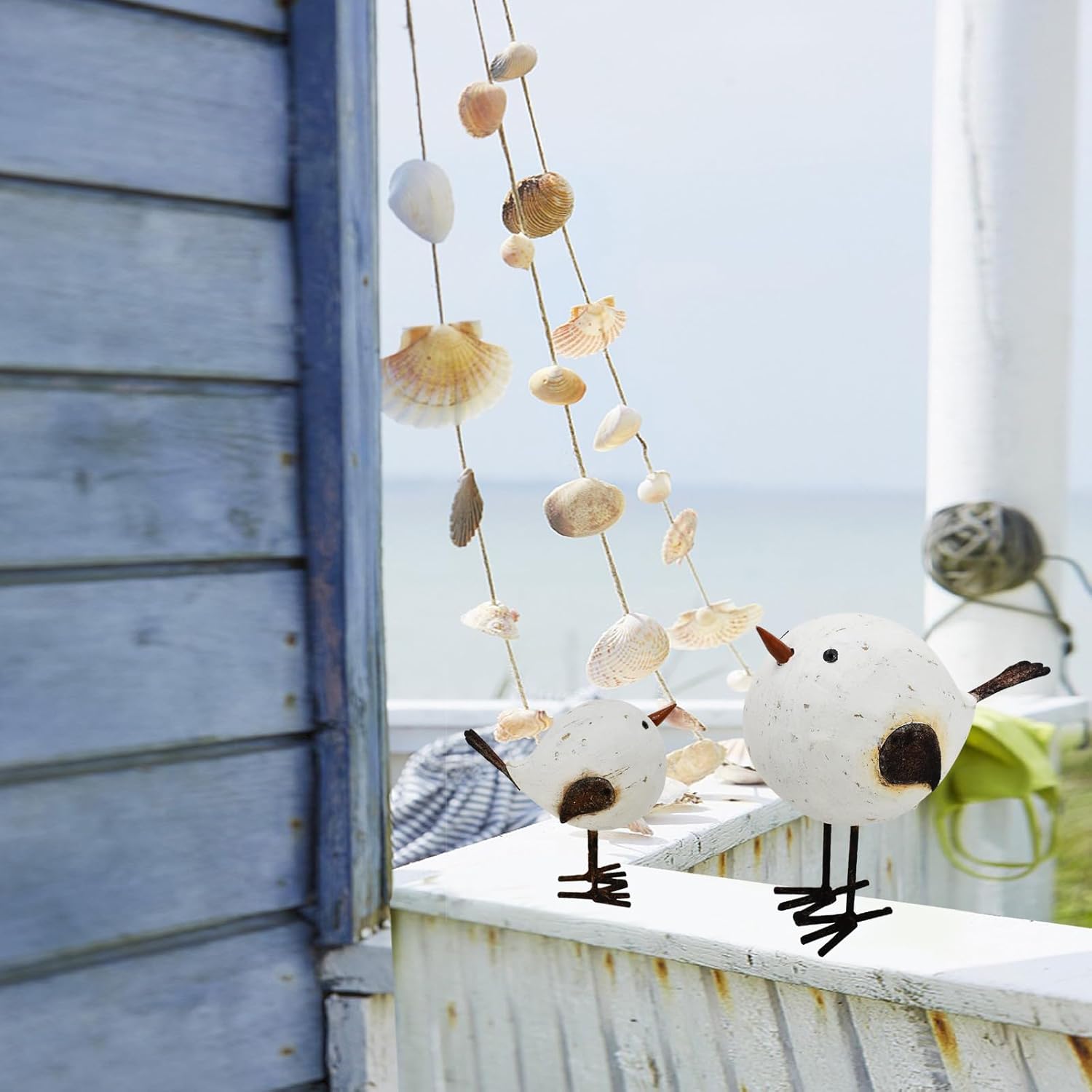 Wooden Seagull Statues Rustic Home Decor