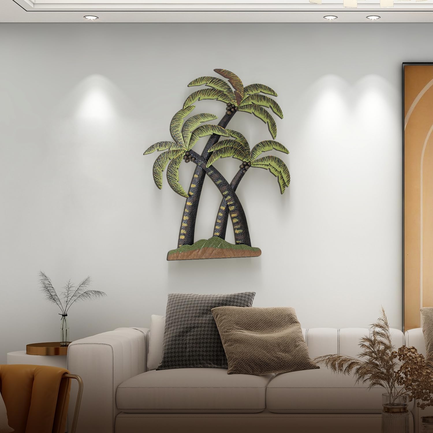 Aixinhai Palm Tree Metal Wall Art Tropical Decor