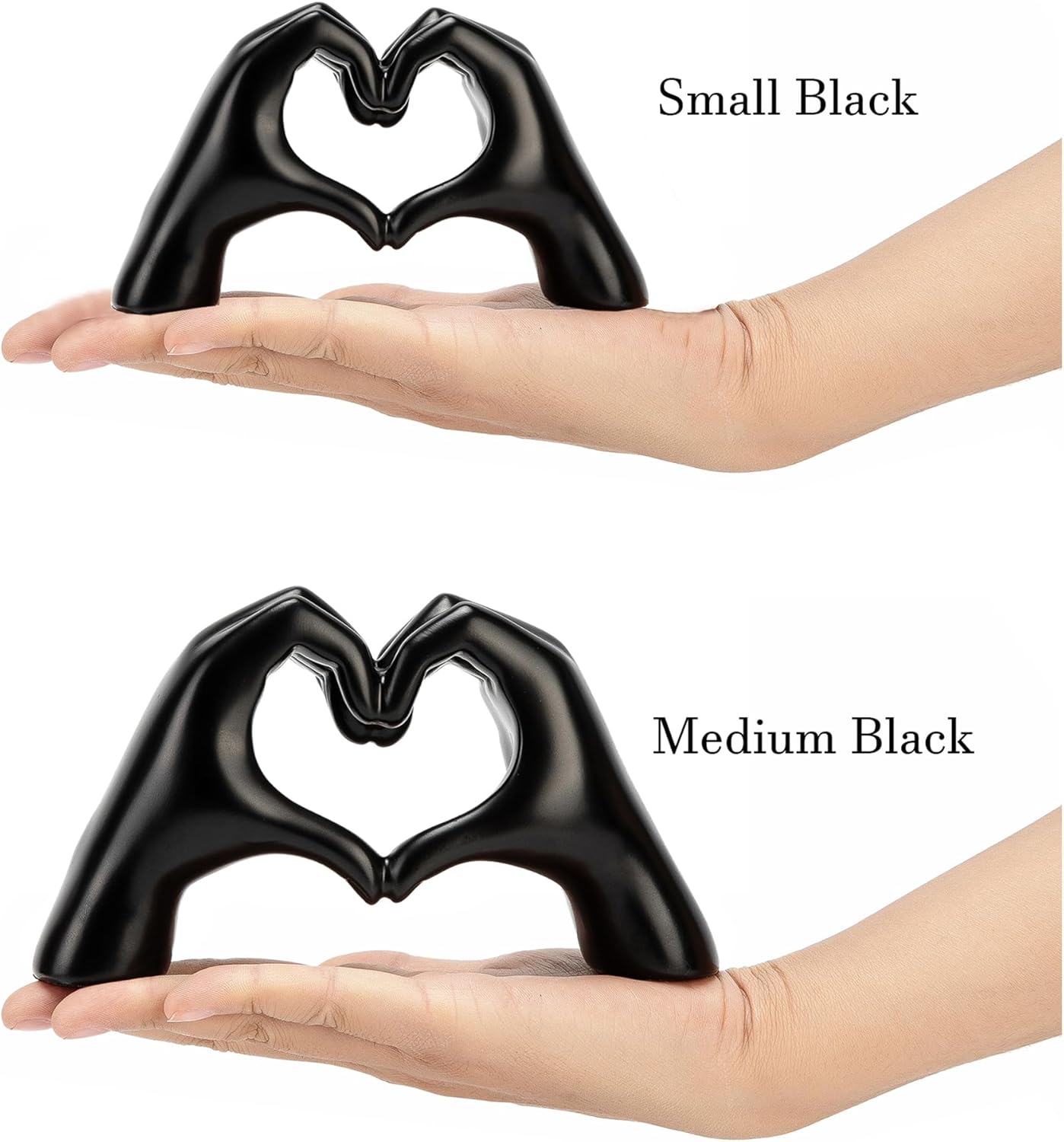 FANTESTICRYAN Heart Hands Love Sculpture Small Black
