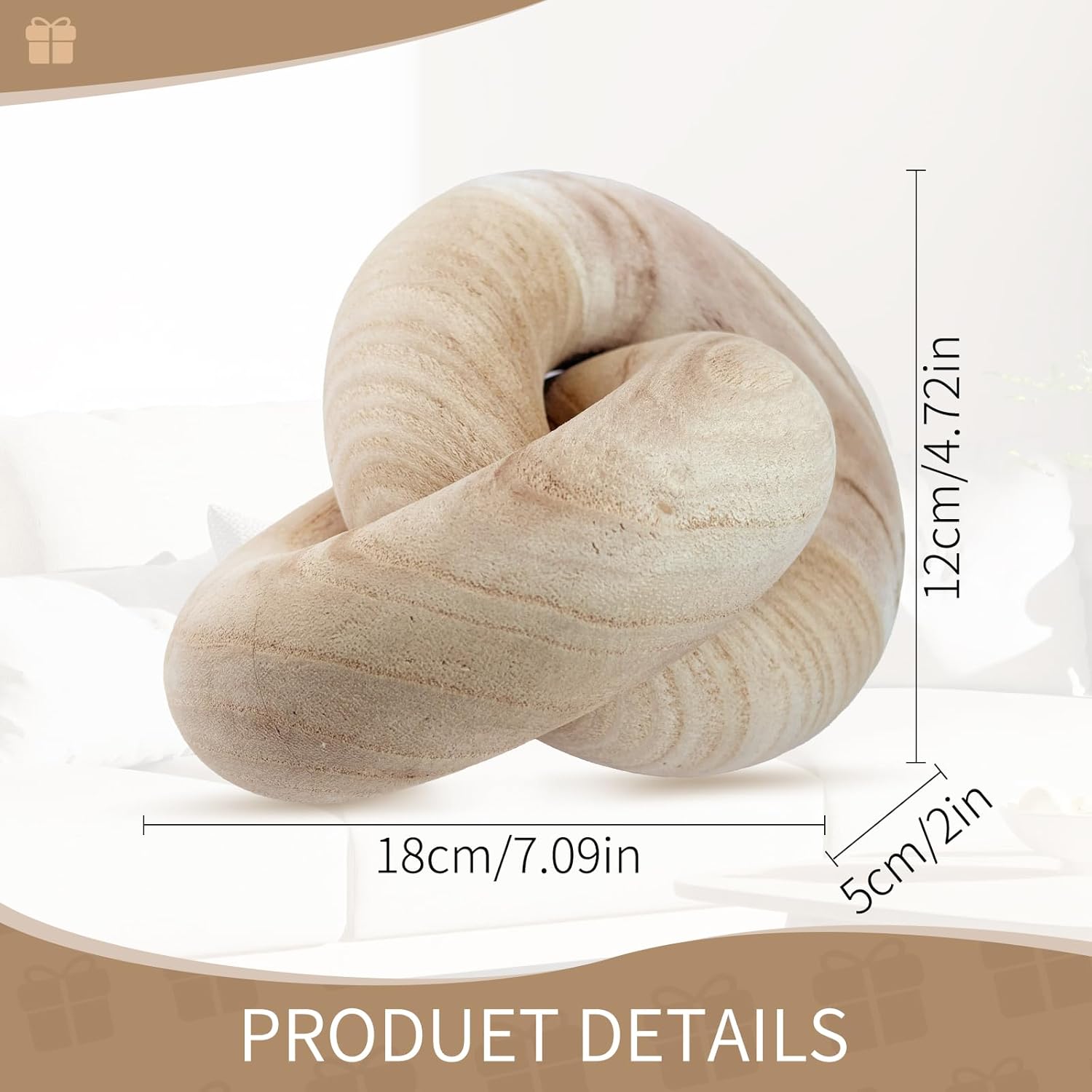 2 Link Decorative Wooden Chain - Boho Rustic Living Room Dcor