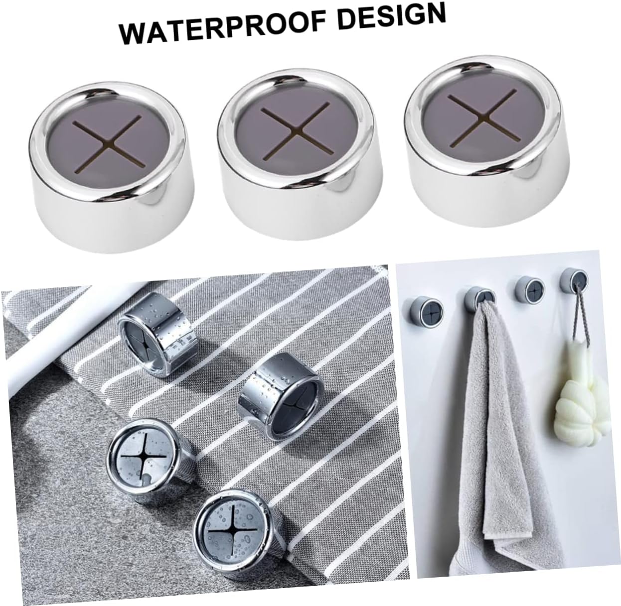 DIYEAH 3Pcs Wall Mounted Towel Holder Rack Set