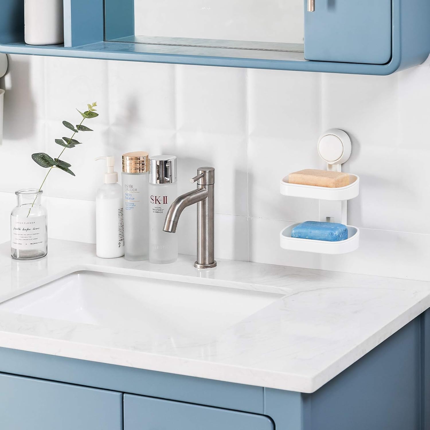 LEVERLOC Double Layer Suction Soap Dish Holder 1