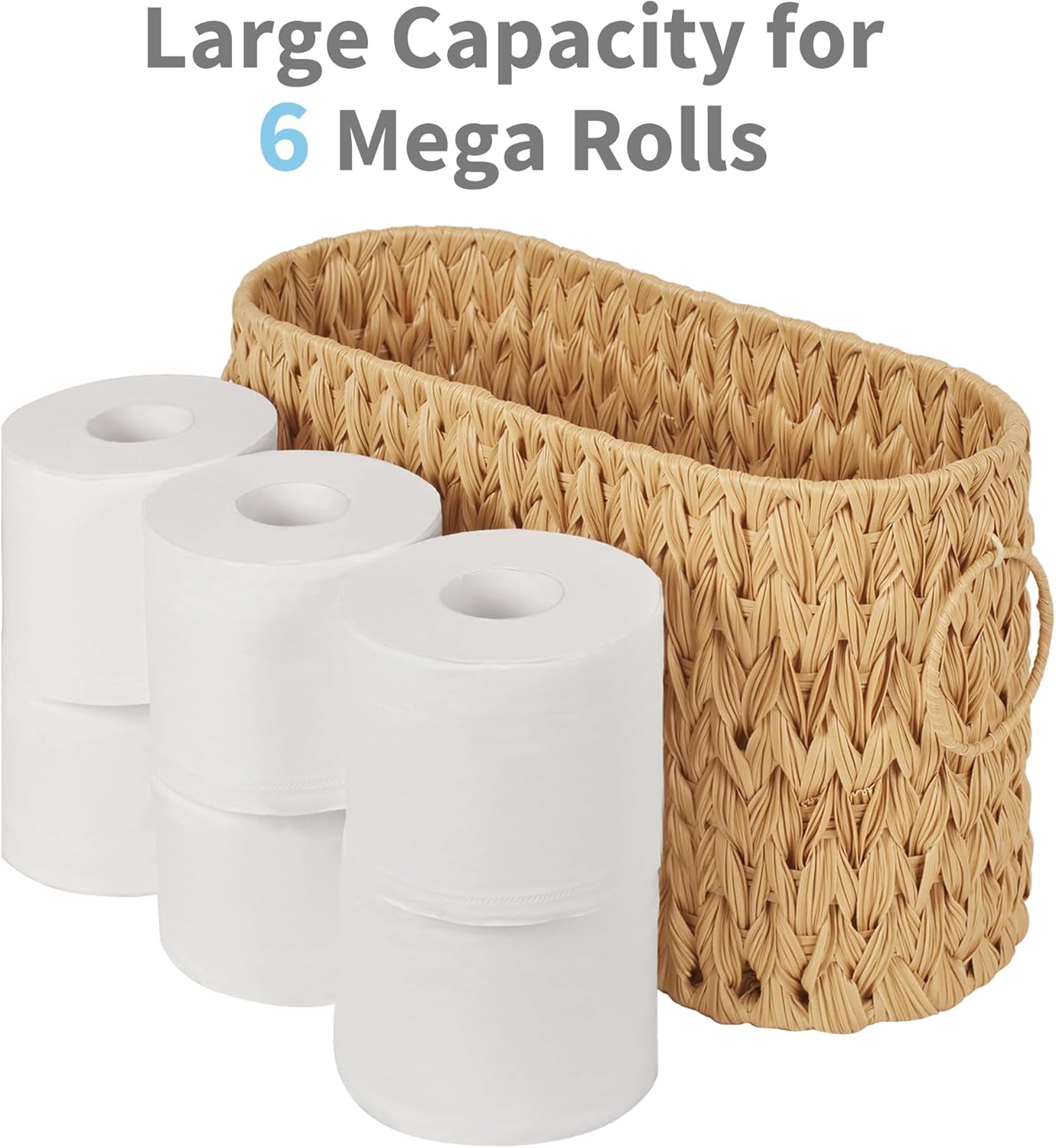 GRANNY SAYS Toilet Paper Storage Basket with 6 Roll Capacity