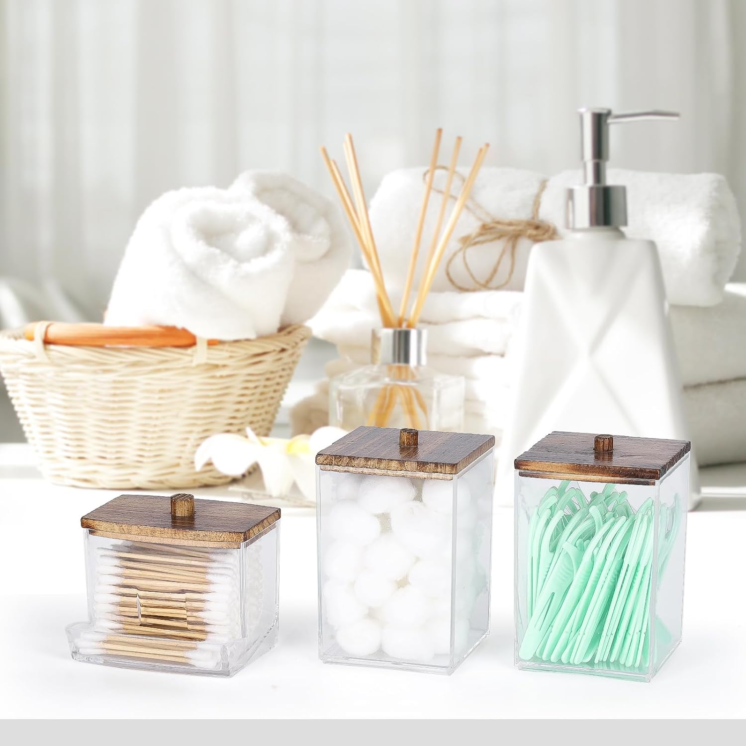 Tbestmax Bathroom Organizer Set - Canisters Dispensers
