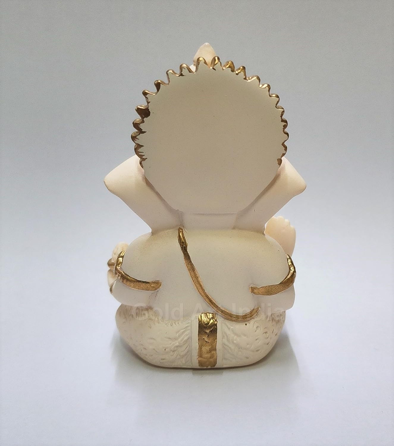 Peach Ivory Ganesha Idol for Home Decor and Car Dashboard