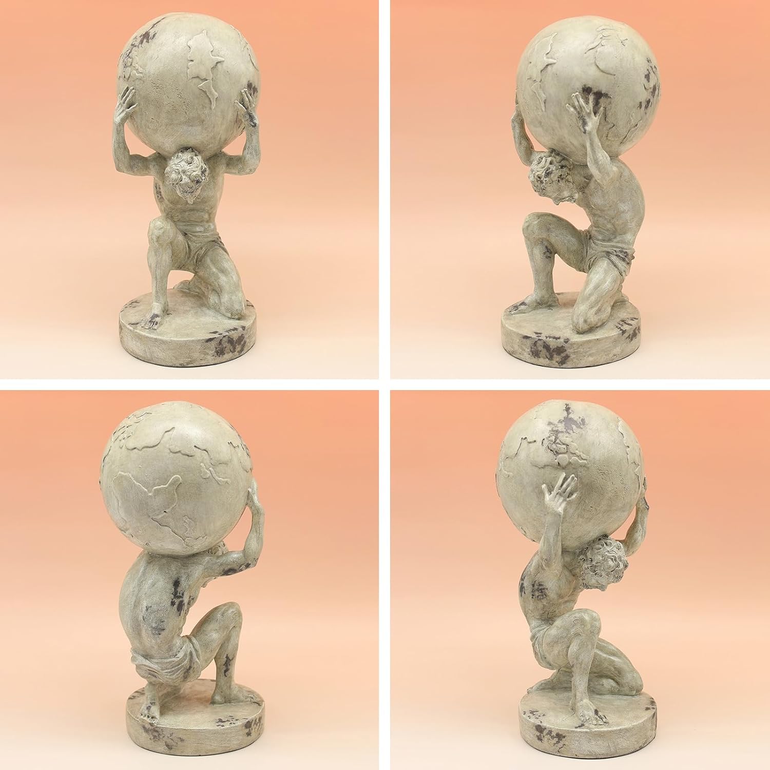 Lukitas Atlas Holding Earth Statue Resin 115 Inches