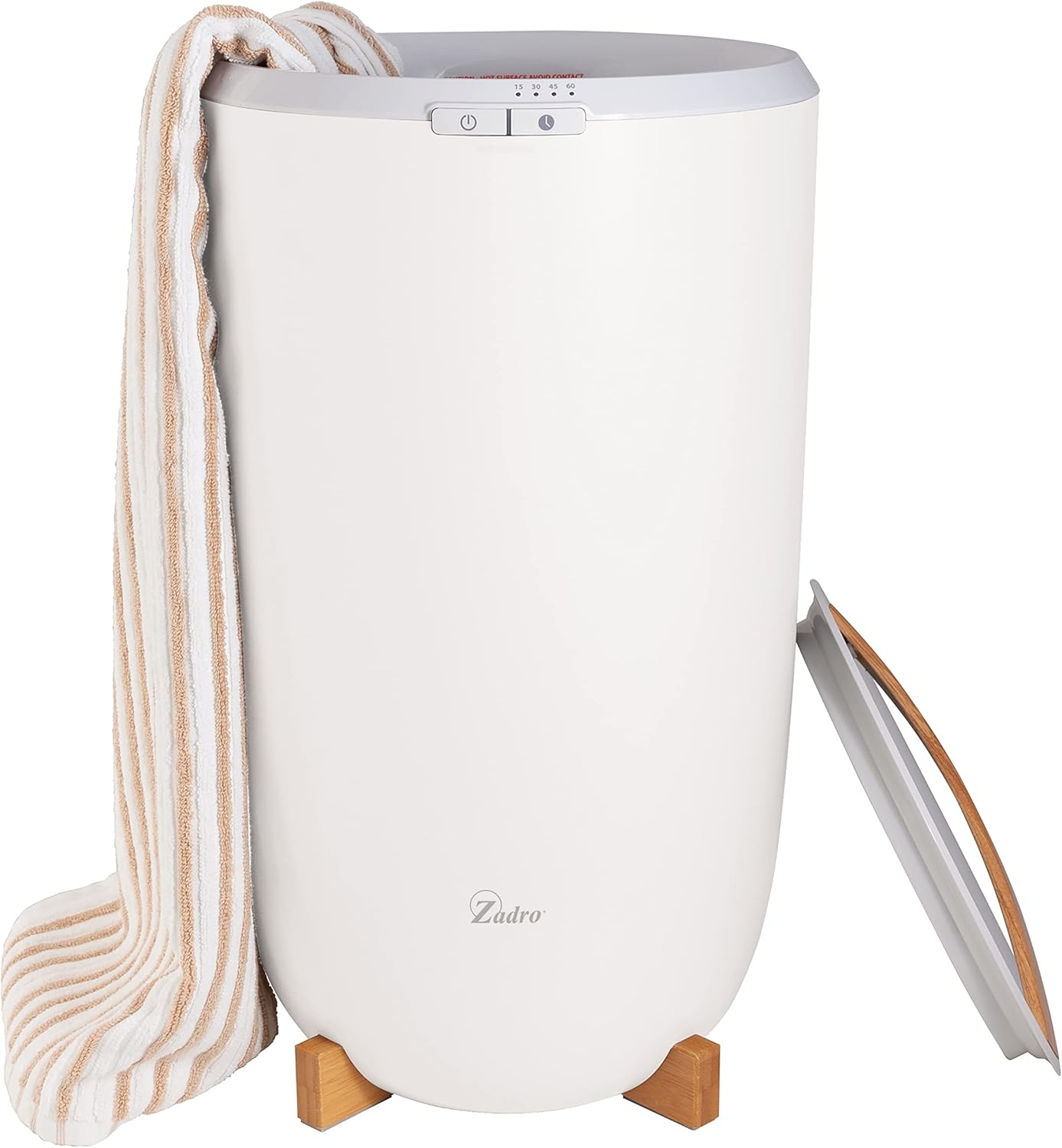 Zadro Large Towel Warmer Bucket Timer Electric Towel Heater for Bathroom Auto Shut Off