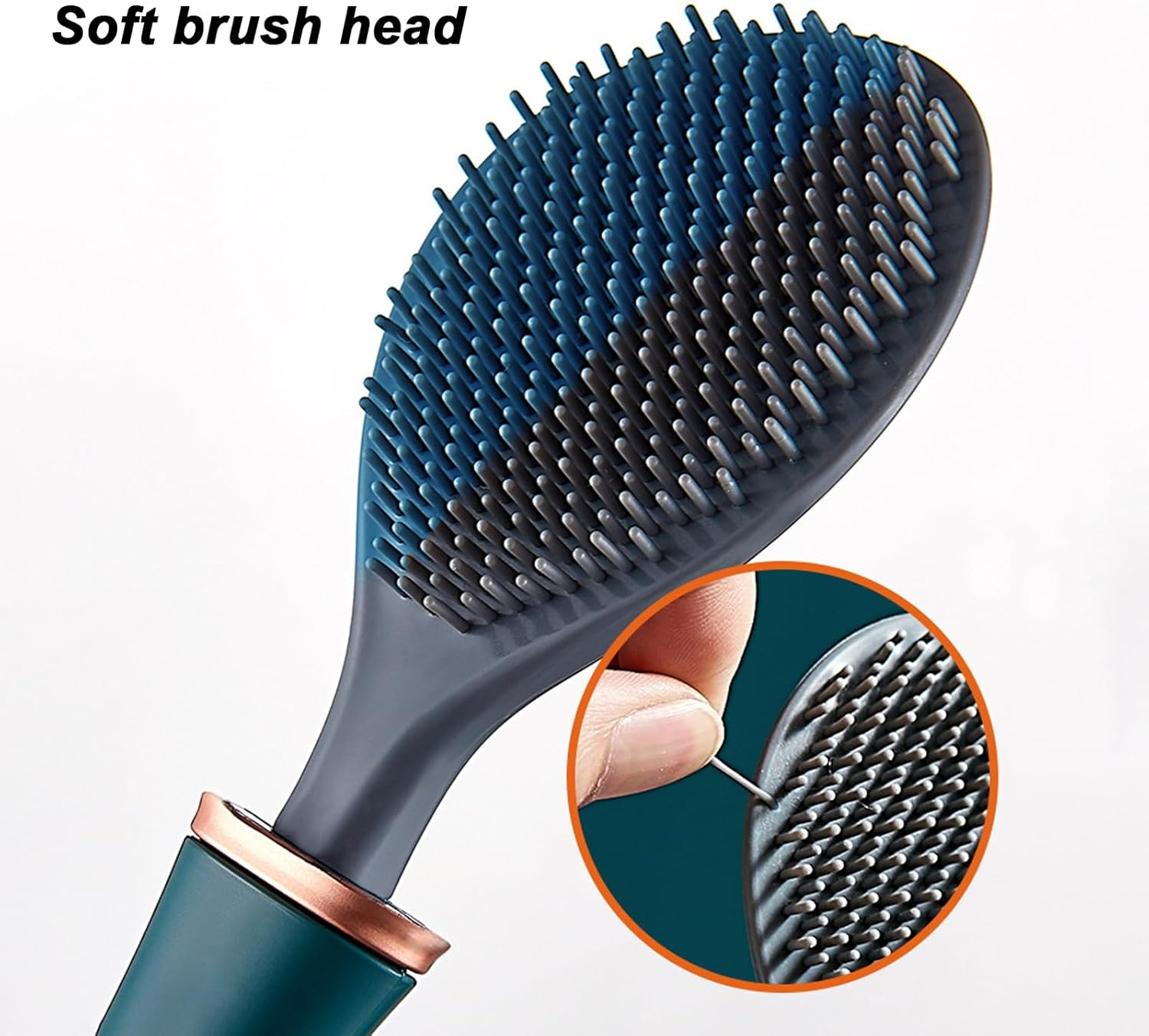 Modern Flexible Silicone Toilet Brush with Holder Set