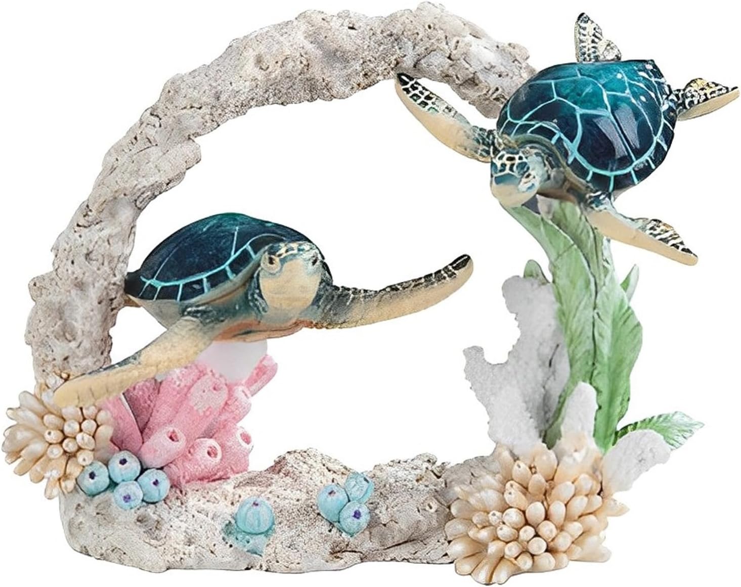 ICE ARMOR 9 W Blue Sea Turtle Couple Decor Figurine 1