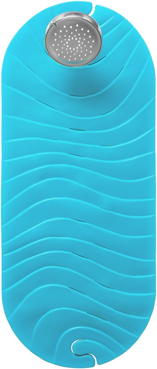 Boon B11192 Blue Ripple Textured Bath Mat