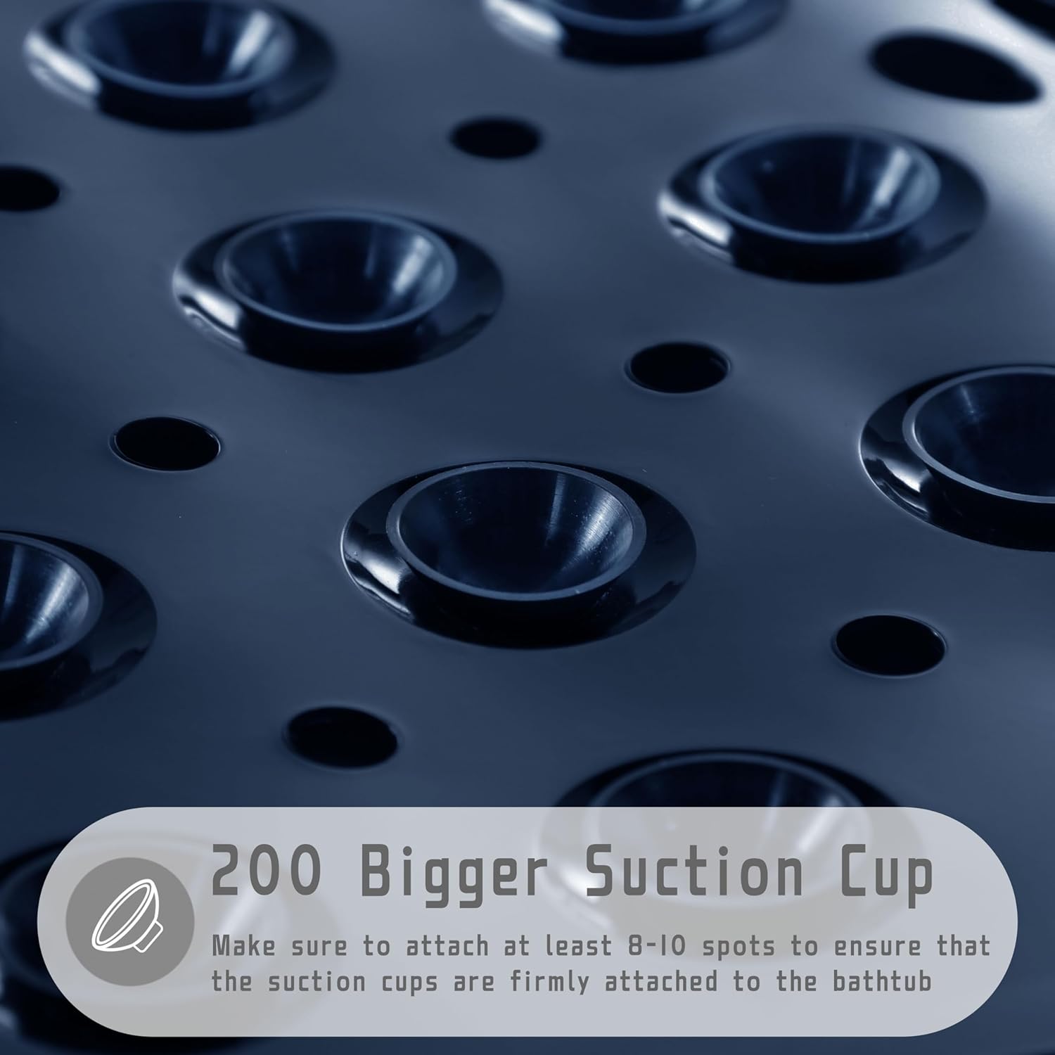 Yimobra Bath Mat Non Slip 40x16 with Suction Cups and Drain Holes