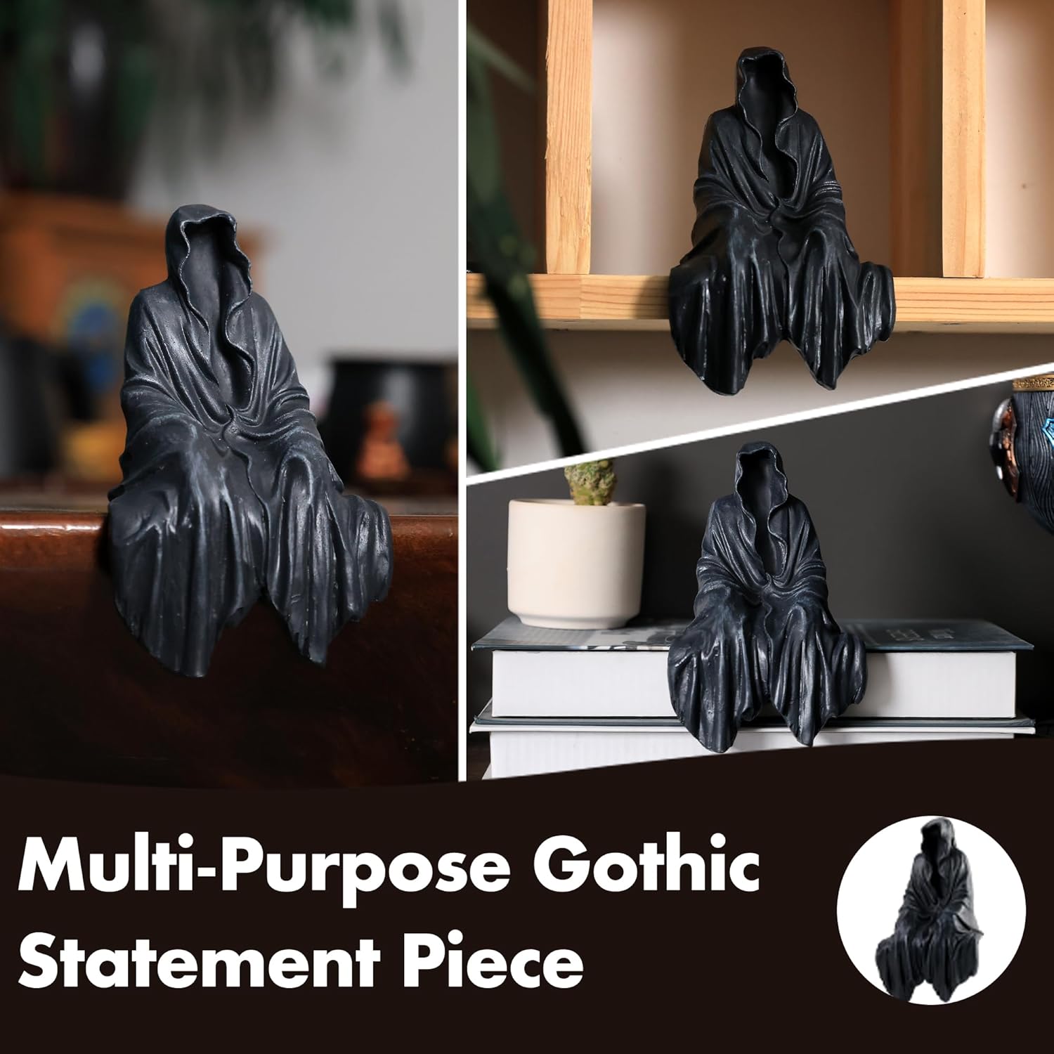 Tabletop Gothic Figurine Grim Reaper Statue - 59 Inch