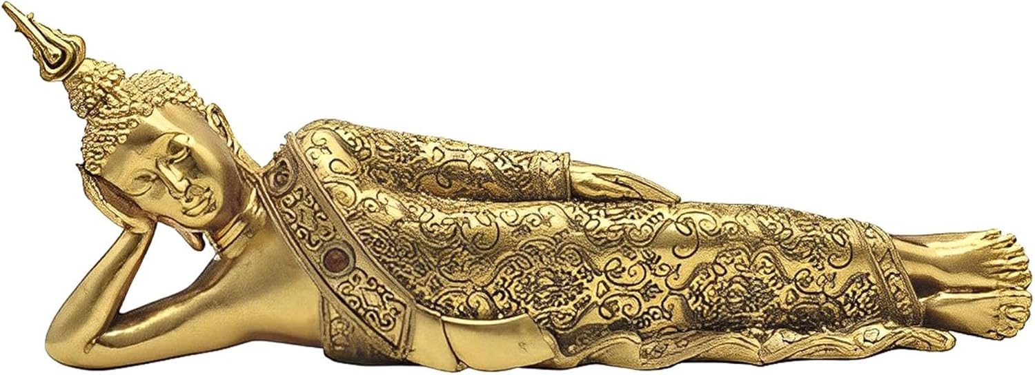 ICE ARMOR 14 W Gold Reclining Buddha Statue 1
