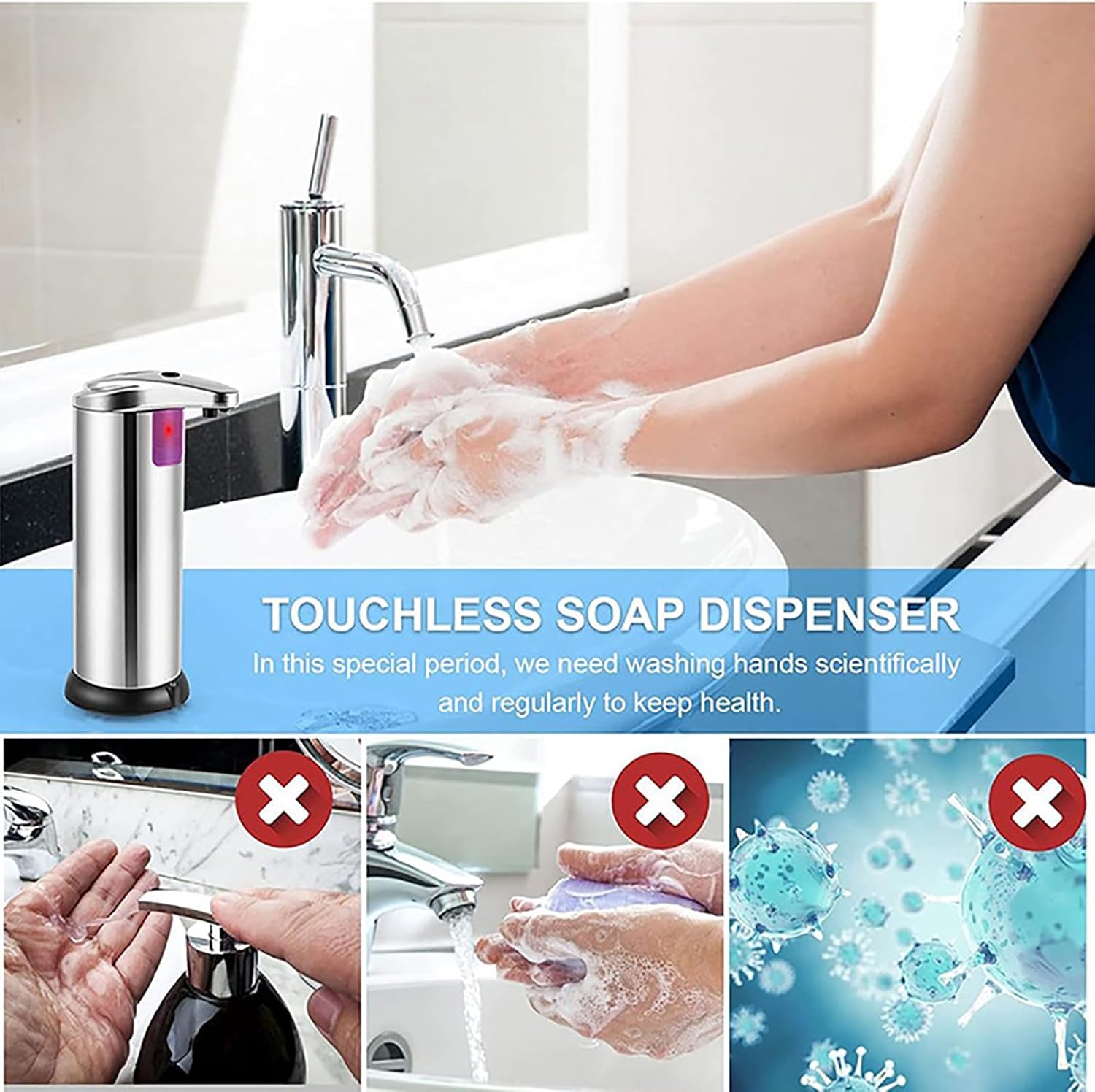 Automatic Soap Dispenser with 3 Levels and Infrared Sensor 1