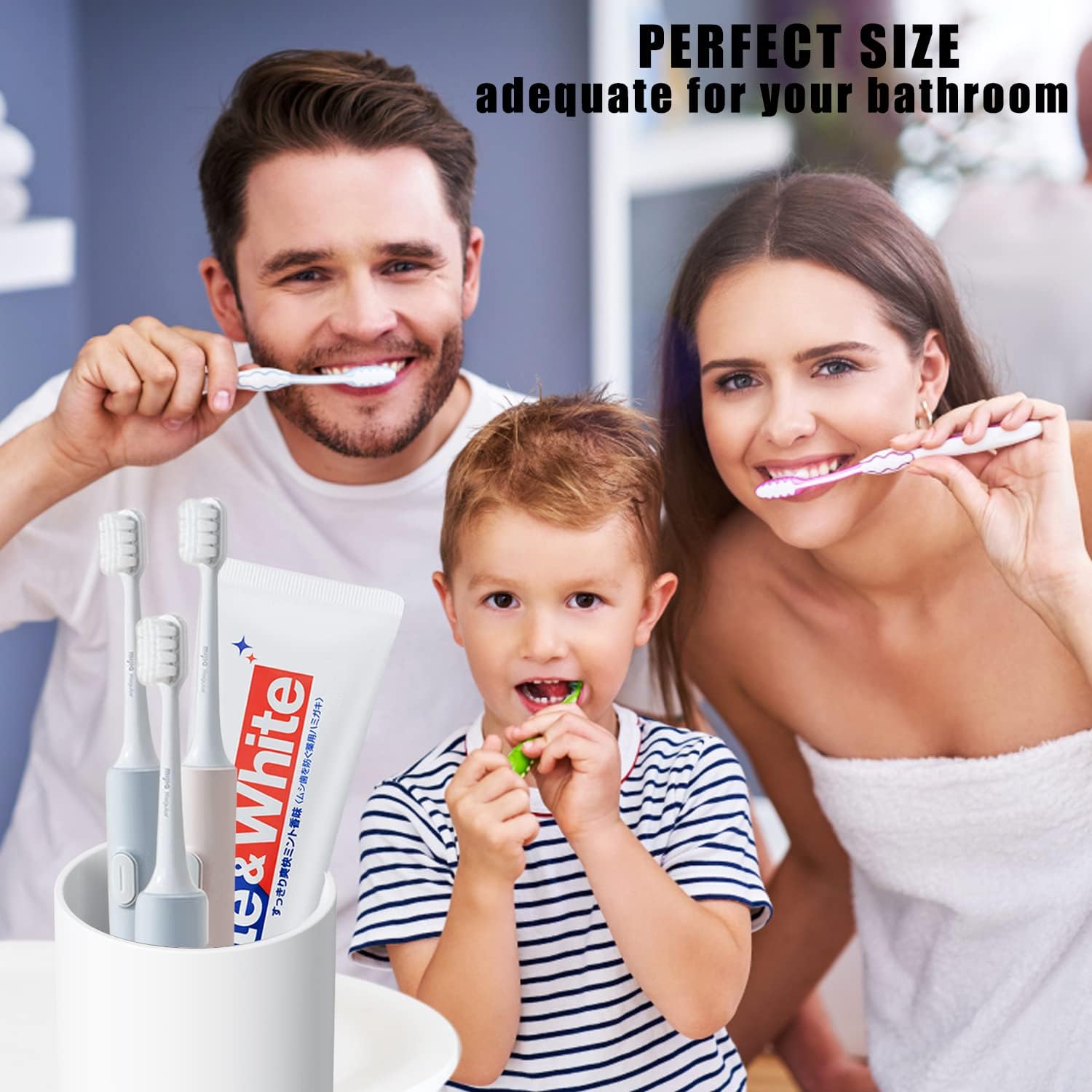 DeTii 105oz Reusable Toothbrush Cup - Unbreakable PP 300ml Holder with Suction Base