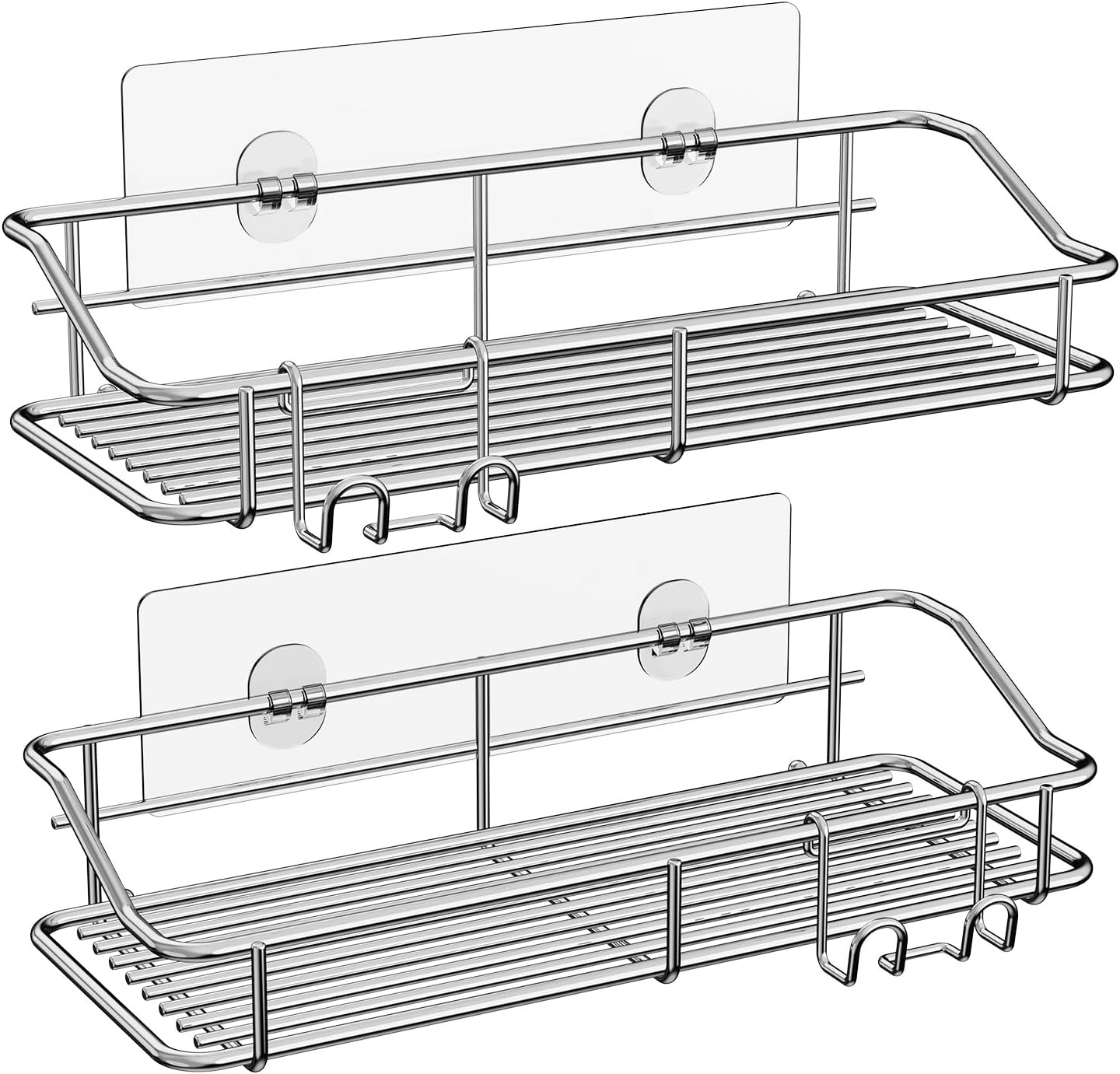 Nieifi Shower Caddy with Hooks - 2 Pack