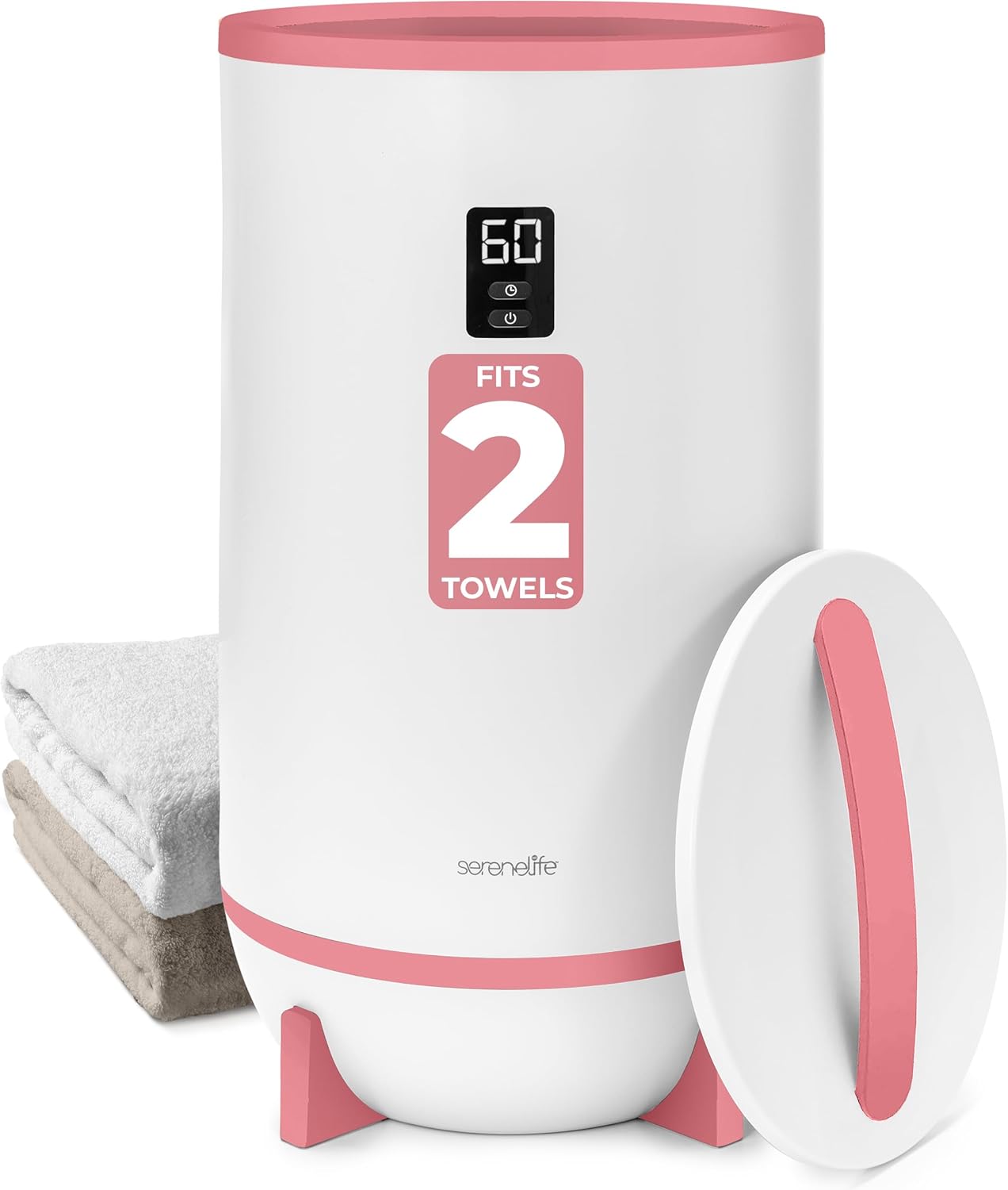 SereneLife Towel Warmers Bucket - Pink